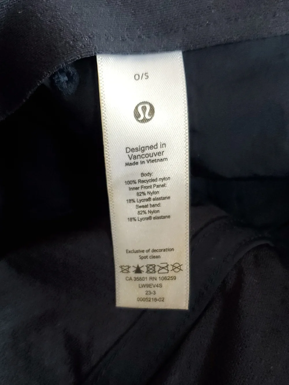 Lululemon Baller Hat True Navy Large Logo Baseball Cap